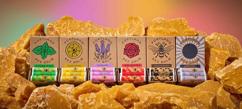Portland Bee Balm All Natural Handmade Beeswax Based Lip Balm, Yuzu Citrus 24 Count