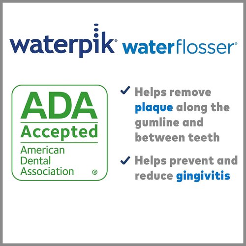 Bundle with Waterpik Aquarius Water Flosser, White WP-660 with Convenient, Hygienic and Sturdy Tip Storage Case with 6 Replacement Flossing Tips, Electric Dental Countertop Professional Oral Irrigator