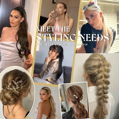 Ve Sunny Ponytail Extension Real Human Hair for Women Clip in Ponytail Hair Extension Straight Hair Pieces Wrap Around Darkest Brown 20inch 80G