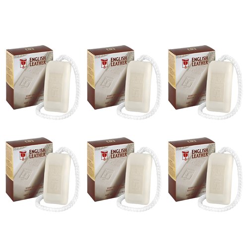 Dana English Leather Soap On A Rope for Men (6 Pack)