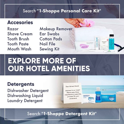 Desert Breeze Hotel Soaps & Toiletries Bulk Set | 1-Shoppe Amenities Kit | 1oz Shampoo & Conditioner, Body Wash, Lotion, Bar Soap | Travel Size | 75 Pieces