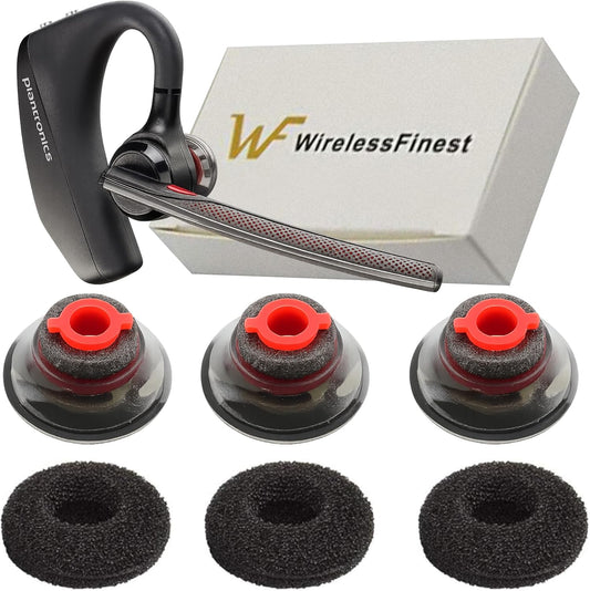 3X Ultra Comfort Eartips Ear Buds Replacement Earphone Ear Tips Kits Earpads Foam Set Cushion for Plantronics Voyager 5200 5220 5210 Series Bluetooth Headset Headphone (Mixed L/M/S)