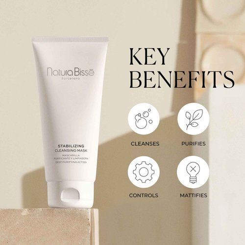 Natura Bissé Stabilizing Cleansing Mask, Purifying Deep Cleansing Mask, Cleanses, Purifies & Mattifies, For Normal, oily & acne-prone Skin, 7 Oz