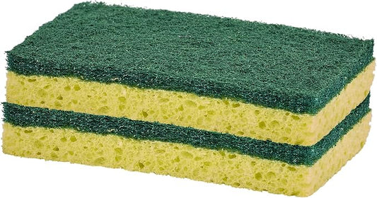 Kitchen Large Sponges for Washing Dishes, Non-Scratch Cellulose Dish Scrub Sponges, Cleaning Sponges for Household Use, Safe Cleaning Products, Kitchen Sponges Pack of 2, by Superio