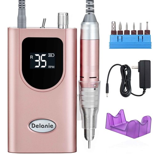 Delanie Nail Drill Rose & 300Pcs Sanding Bands Bundle