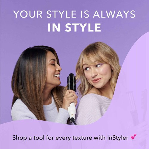 Instyler Turbo Lightweight Ionic Hair Dryer, Gray - Fast Drying Ceramic Blow Dryer for Smooth & Healthy Efficient DC Motor Turbine Fan Custom Heat Removable Concentrator