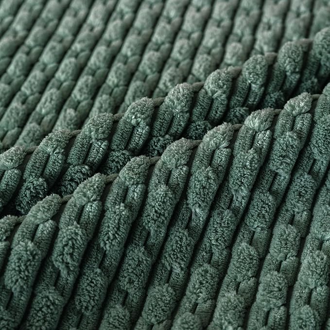 Set of 4 Teal Green Decorative Throw Pillow Covers 12x20 Inch Corduroy Pillow Covers for Bed Couch Sofa Living Room Soft Cushion Cases