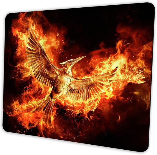 Cool Phoenix Mouse Pad Personalized Design, Non-Slip Surface, Rubber Base, Small Office Desk Pad for Computers and Laptops