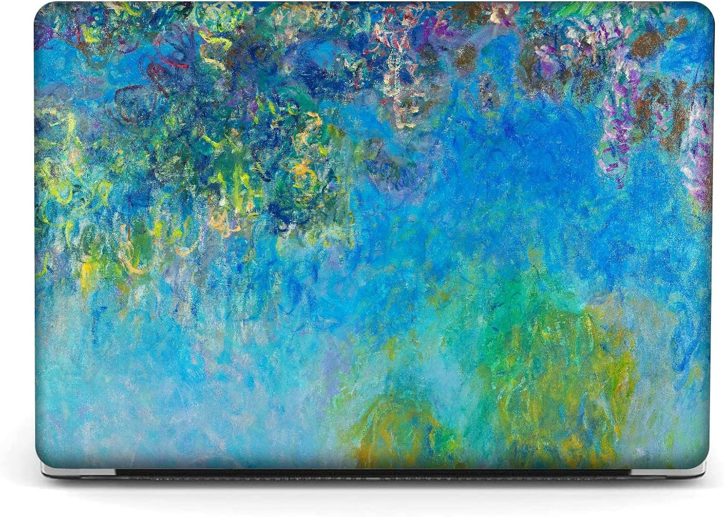 Berkin Arts Compatible with MacBook Air 13 inch Cover, 2022-2018 Release A2179/A2337 M1 with Touch ID with Keyboard Cover & Screen Protector Cloisonnism (Wisteria by Monet)