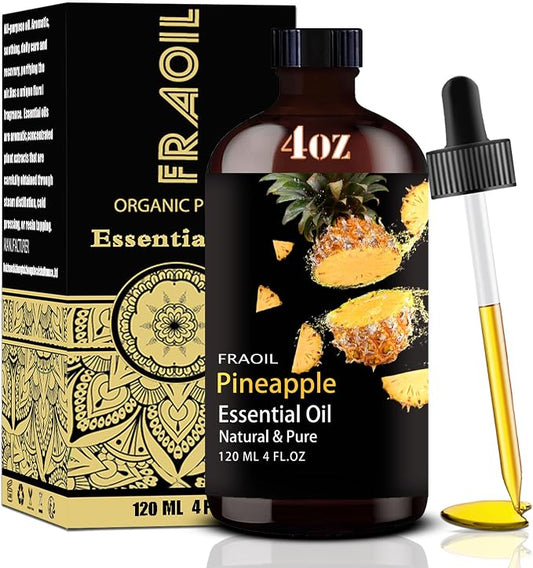 Pineapple Essential Oil, Pineapple Oil 4 Fl Oz 120ML for Diffuser Humidifier Yoga Cleaning DIY Candle Soap Making Essential Oils