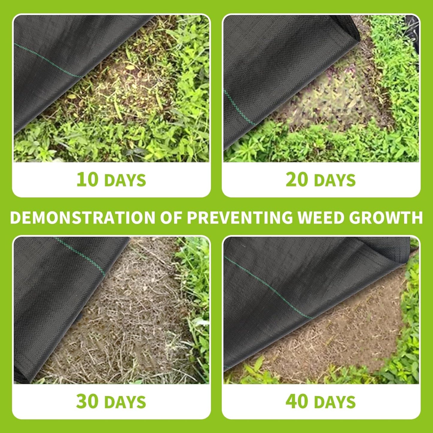 3x100ft 3.2OZ, Weed Barrier Landscape Fabric Heavy Duty, Woven Weed Control Fabric, High Permeability Good for Flower Bed, Geotextile Fabric Underlayment, Driveway (3ft*300ft)