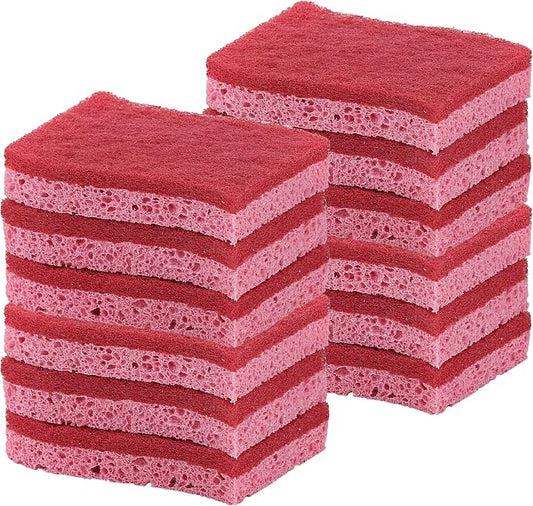 Kitchen Sponges for Washing Dishes, Non-Scratch Cellulose Dish Scrub Sponges, Cleaning Sponges for Household Use, Safe Cleaning Products, Kitchen Sponges Pack of 12, by Superio