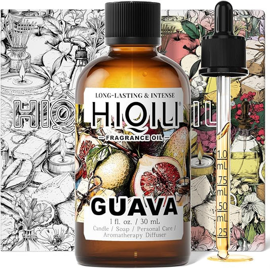 HIQILI Guava Fragrance Oil for Candle and Soap Making - 1 Fl Oz