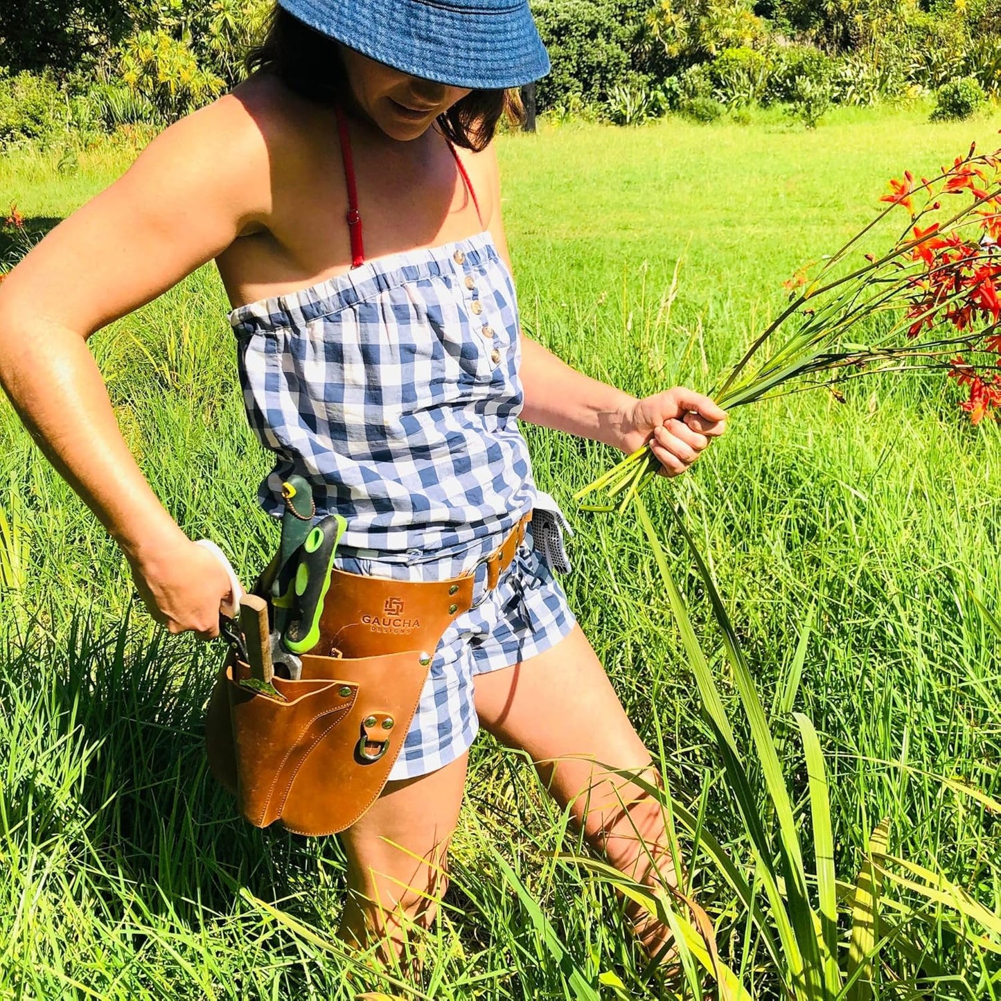 Leather Garden Tool Belt - Gardening gifts for women- Utility belt - Garden Tools Organizer Holster Pouch -Gift for Gardeners and Florists