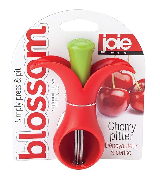 Joie Blossom Cherry Pitter, Remove Pits with Precision and Ease, Comfortable Grip and Press Tool, Efficient Kitchen Gadget, BPA-Free