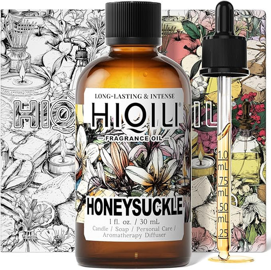 HIQILI Honeysuckle Fragrance Oil丨1 Fl Oz / 30 ML | for Home Diffuser, Prefect for Candle & Soap Making, Relaxation, Beautiful Gifts