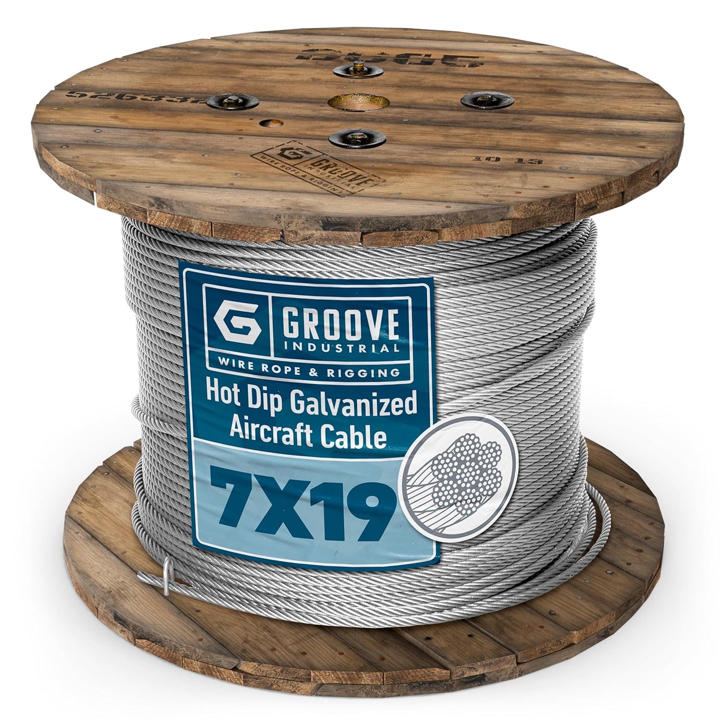 1/4’’ 7x19 Hot Dip Galvanized Aircraft Cable – Steel Wire Rope - 500 Feet