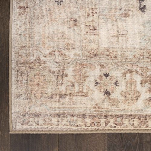 Nourison Home Vintage Washables Beige 5'3" x 7'3" Area Rug - Easy Clean, Non Shedding, Bed Room, Living Room, Dining Room, Kitchen (5' x 7')