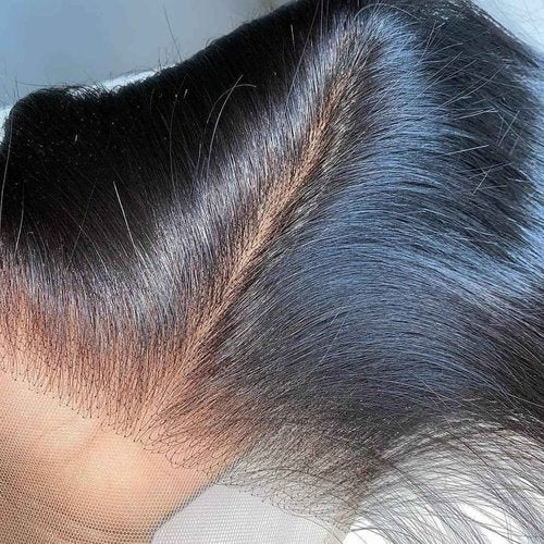 VINOVILLO 6x6 Skinlike Real HD Lace Closure Only Straight Ultra Thin Invisible Lace Virgin Human Hair Closure Pre Plucked Natural Hairline Sew In Closure Piece 16 Inch Natural Black