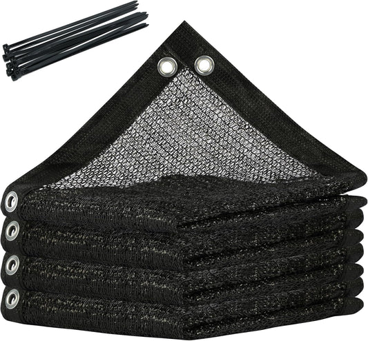 ShadeMart 50% Shade Cloth for Patio, Black 12FT x 16FT Shade Cover with Upgrade Grommets and Zip Ties, Mesh Sunblock for Plant, Vegetables, Chicken, Dog, Greenhouse, Pergola (We Make Custom Size)