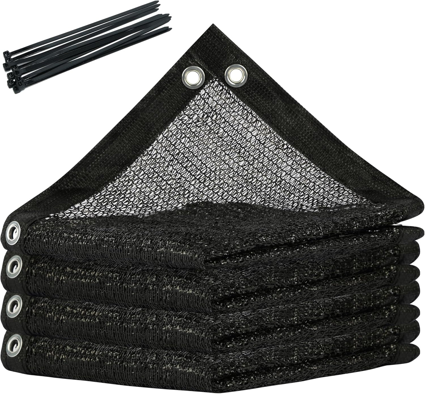 ShadeMart 50% Shade Cloth for Patio, Black 16FT x 24FT Shade Cover with Upgrade Grommets and Zip Ties, Mesh Sunblock for Plant, Vegetables, Chicken, Dog, Greenhouse, Pergola (We Make Custom Size)