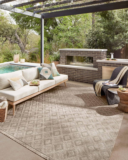 Loloi Dawn Collection Indoor/Outdoor DAW-07 Light Brown 2'-3" x 10'-0" Runner Rug