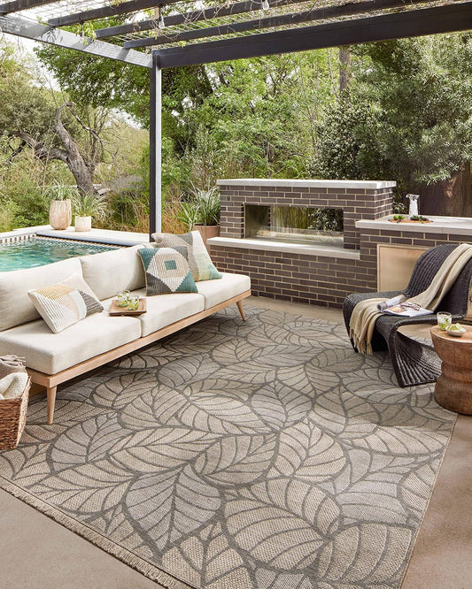 Loloi Dawn Collection Indoor/Outdoor DAW-05 Taupe 11'-4" x 15' Area Rug